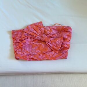 Orange and pink tube top SIZE S